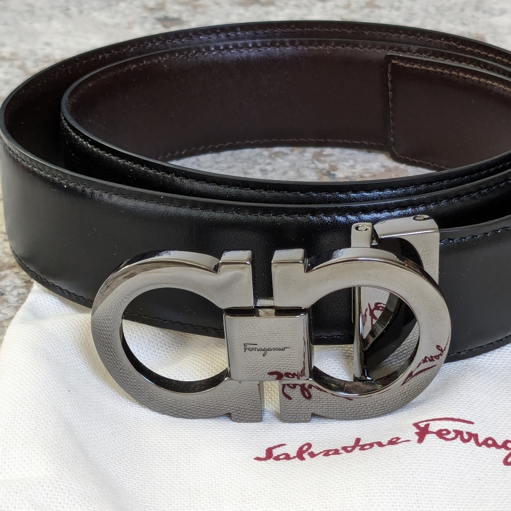 NWOT Men's Salvatore Ferragamo Reversible Gancini Belt